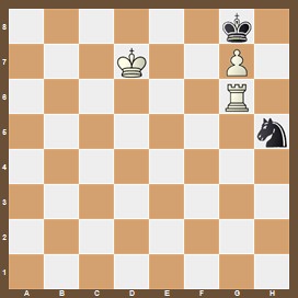 fen:6k1/3K2P1/6R1/7n/8/8/8/8 b - - 0 1 v;