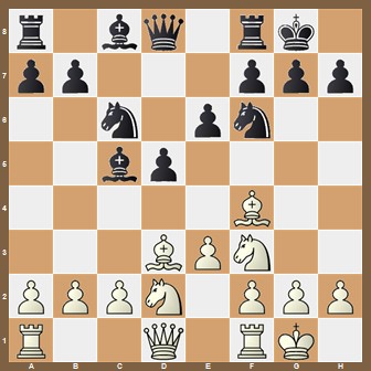 fen:r1bq1rk1/pp3ppp/2n1pn2/2bp4/5B2/3BPN2/PPPN1PPP/R2Q1RK1 w - - 0 1 v;
